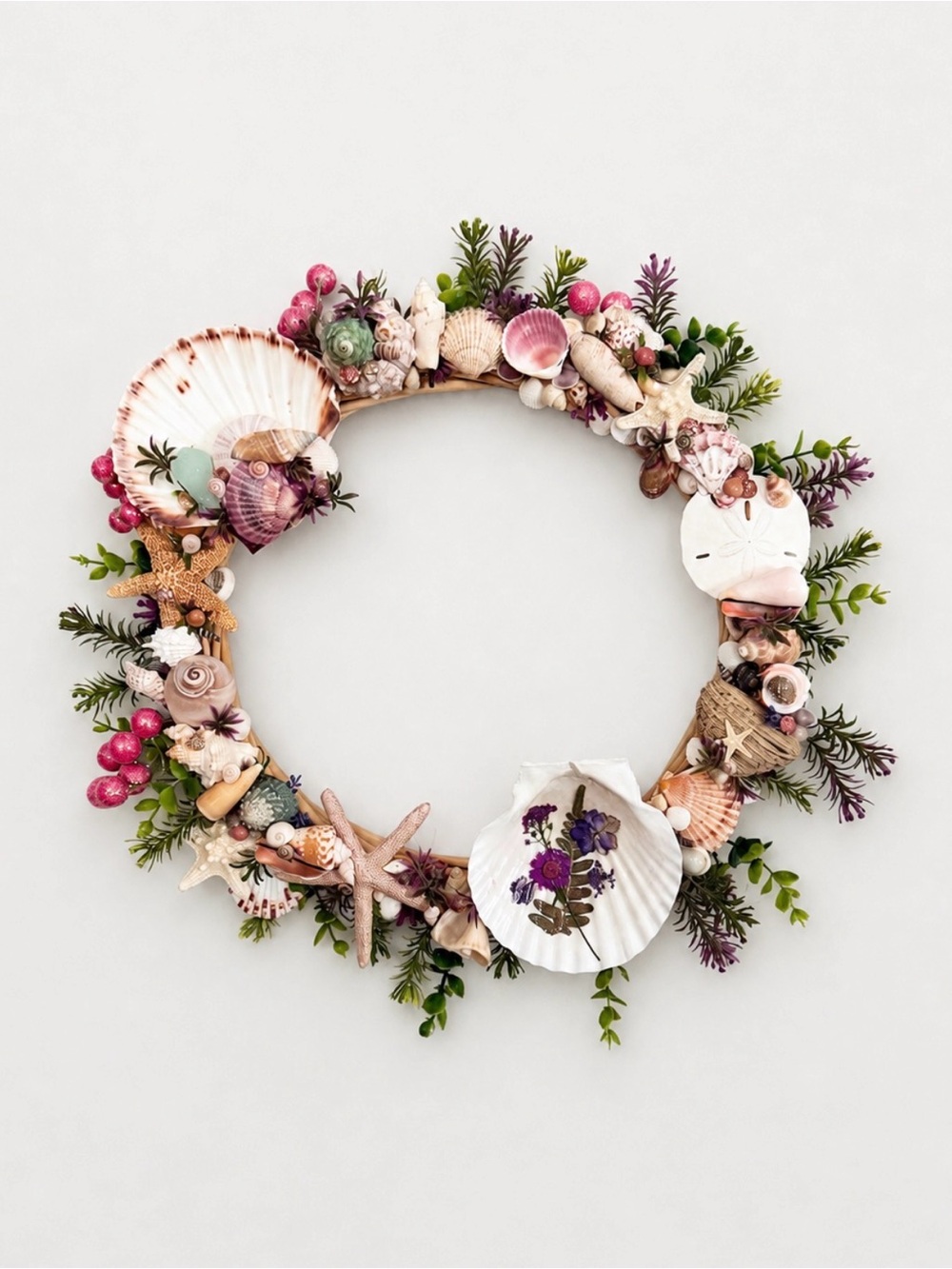 Seashell Coastal Wreath | Handcrafted